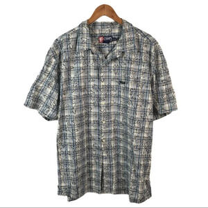 BF554 Chaps Ralph Lauren Floral Hawaiian Shirt XL